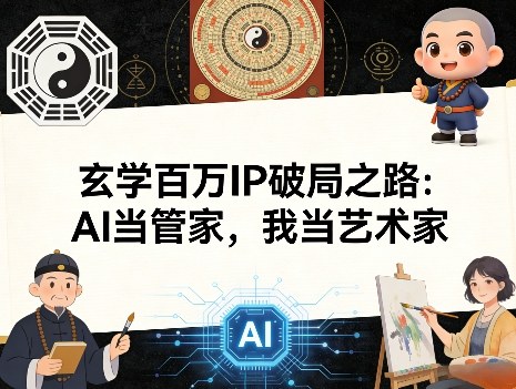 玄学百万IP破局之路：AI当管家，我当艺术家-知享资源网