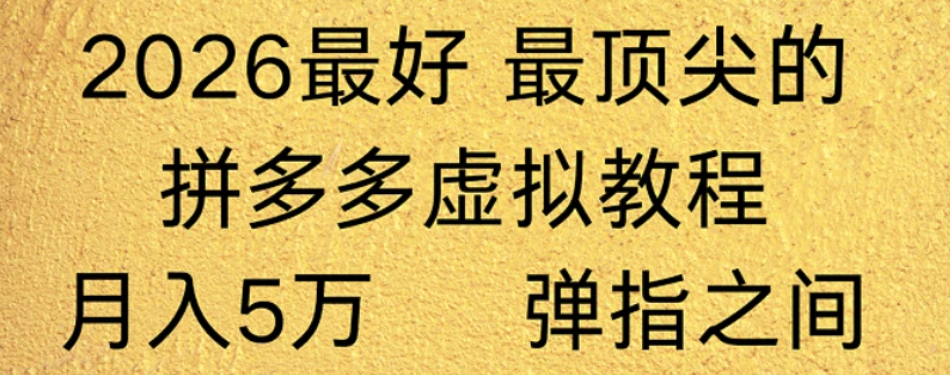 拼多多虚拟店懒人运营法：机器人包办回复发货，月入5W+教程！-知享资源网