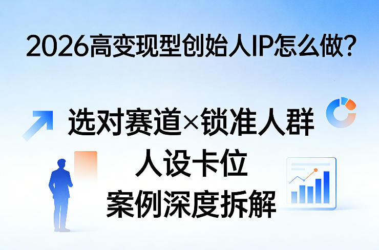 2026高变现型创始人IP怎么做？选对赛道×锁准人群×人设卡位×案例深度拆解-知享资源网