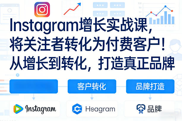 Instagram增长实战课，将关注者转化为付费客户！从增长到转化，打造真正品牌（双语字幕）-知享资源网
