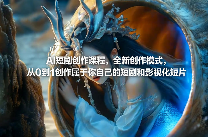 AI短剧创作课程，全新创作模式，从0到1创作属于你自己的短剧和影视化短片-知享资源网