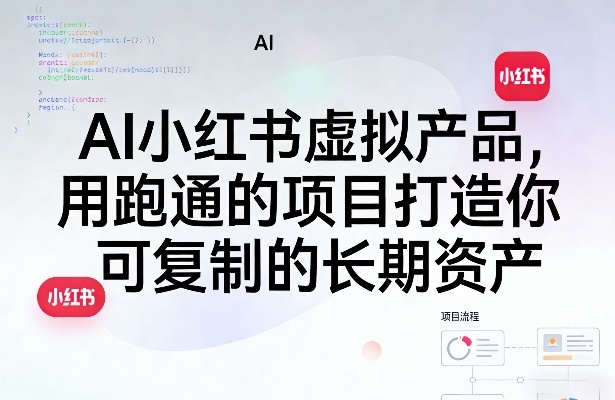 AI小红书虚拟产品，用跑通的项目打造你可复制的长期资产-知享资源网