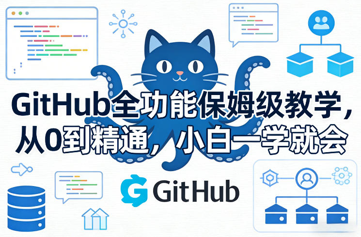 GitHub全功能保姆级教学，从0到精通，小白一学就会-知享资源网