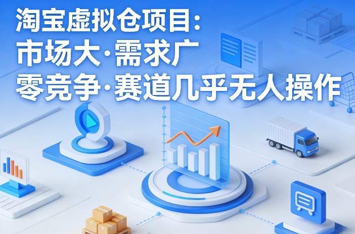 淘宝虚拟仓项目，市场大，需求广，零竞争，赛道几乎没人操作-知享资源网
