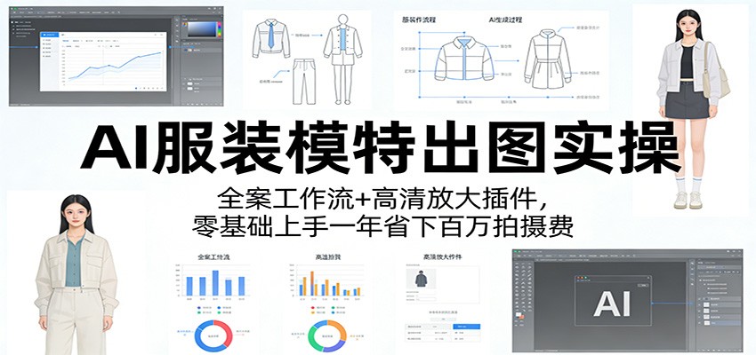 AI服装模特出图实操:全案工作流+ 高清放大插件,零基础上手一年省下百万拍摄费-知享资源网