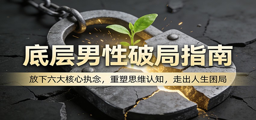 底层男性破局指南：放下六大核心执念，重塑思维认知，走出人生困局-知享资源网