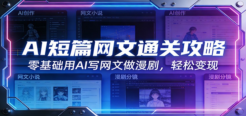 AI短篇网文通关攻略：零基础用AI写网文做漫剧，轻松变现-知享资源网