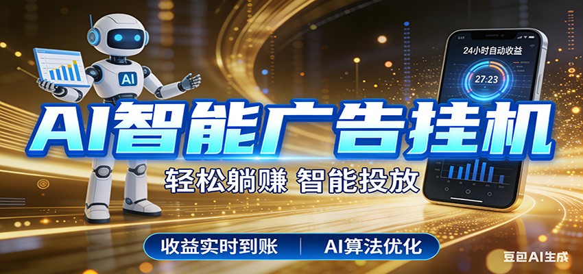智能广告挂机新时代，利用碎片化时间实现稳定被动收益，AI帮你持续盈利-知享资源网