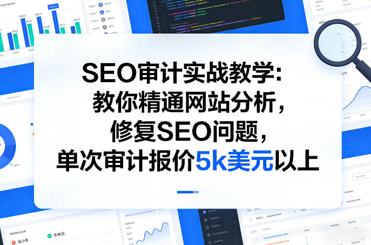 SEO审计实战教学：教你精通网站分析，修复SEO问题，单次审计报价5k美元以上-知享资源网