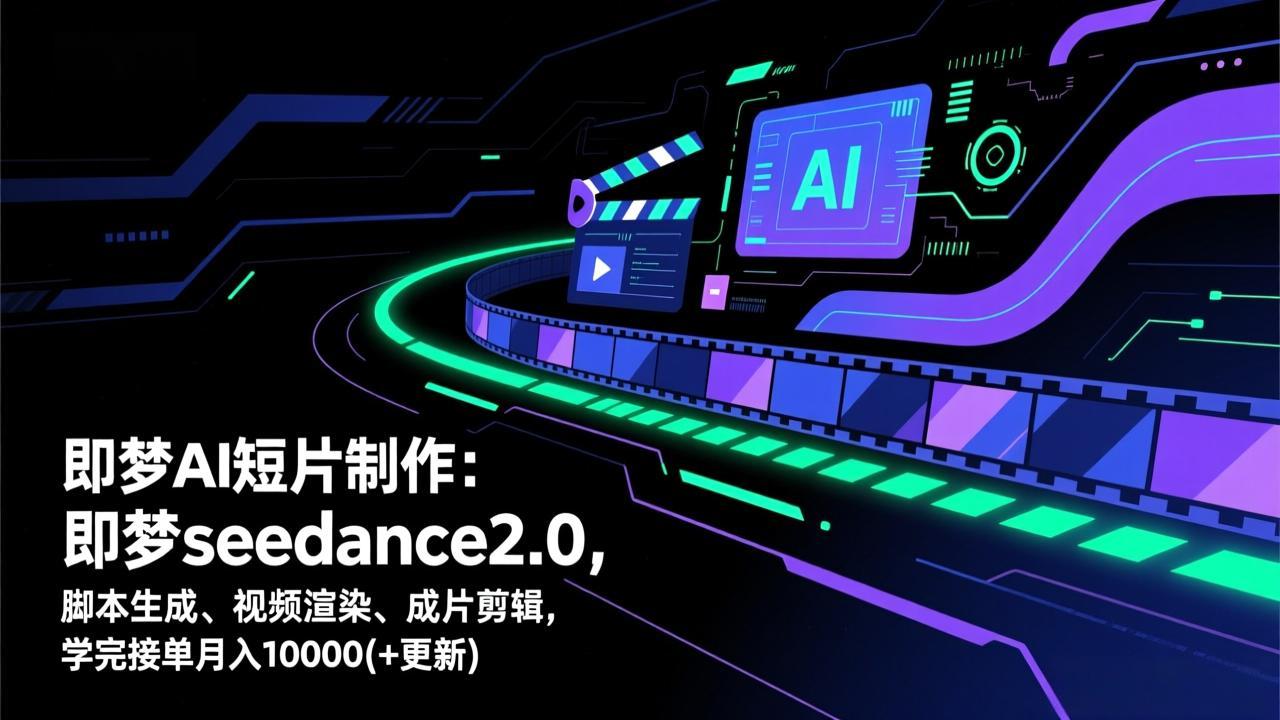 （17969期）即梦AI 短片制作(更新)：即梦seedance2.0，脚本生成、视频渲染、成片剪辑，学完接单月入10000+-知享资源网