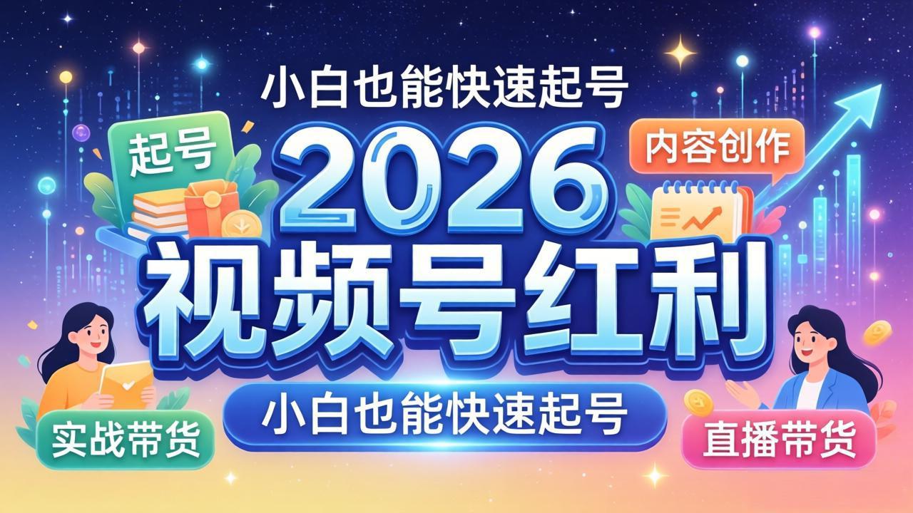 （18222期）2026视频号红利实战营，大佬亲授起号、内容、直播、IP、投流、私域、矩阵全套落地打法-知享资源网