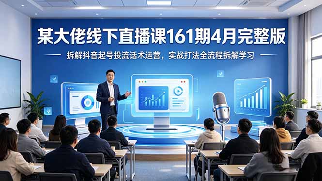 （18209期）某大佬线下直播课161期4月完整版，拆解抖音起号投流话术运营，实战打法全流程拆解学习-知享资源网