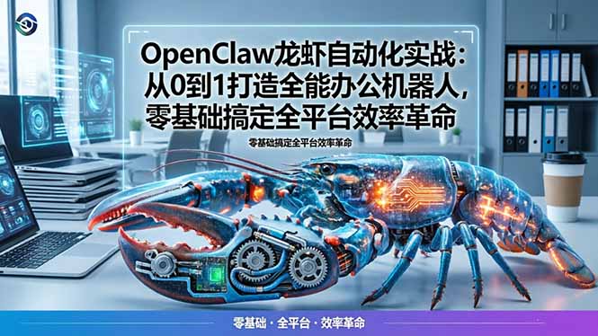 （17996期）OpenClaw龙虾自动化实战：从0到1打造全能办公机器人，零基础搞定全平台效率革命-知享资源网