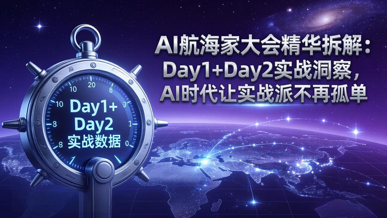 （17867期）AI航海家大会精华拆解：Day1+Day2实战洞察，AI时代让实战派不再孤单-知享资源网