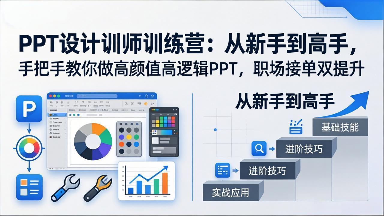 （17886期）PPT设计训师训练营：从新手到高手，手把手教你做高颜值高逻辑PPT，职场接单双提升-知享资源网