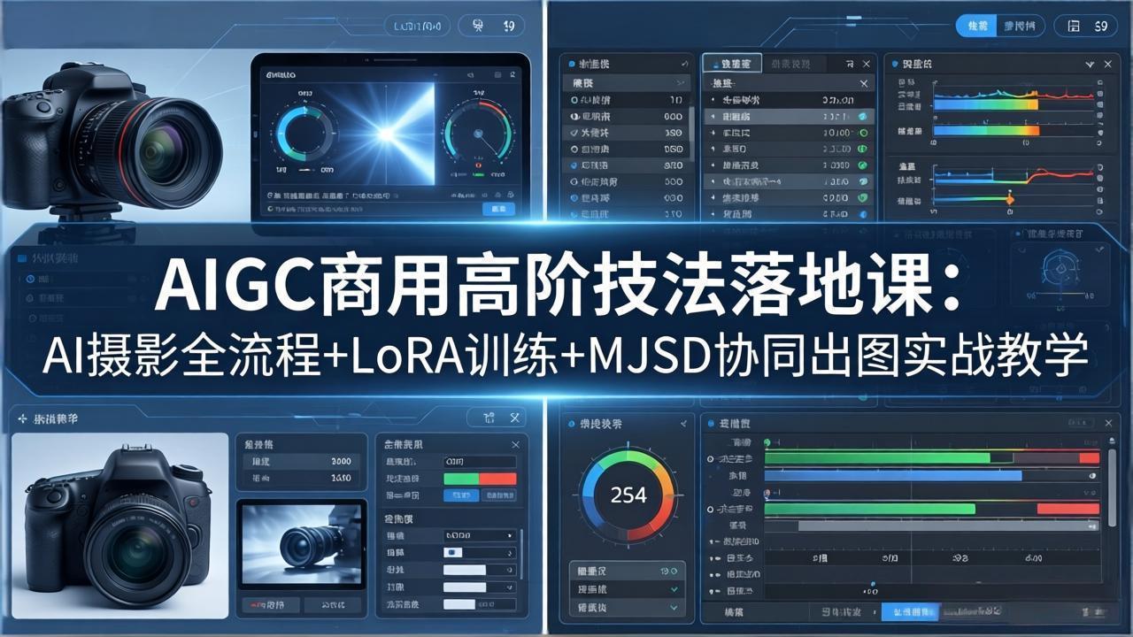 （18254期）AIGC商用高阶技法落地课：AI摄影全流程+LoRA训练+MJSD协同出图实战教学-知享资源网