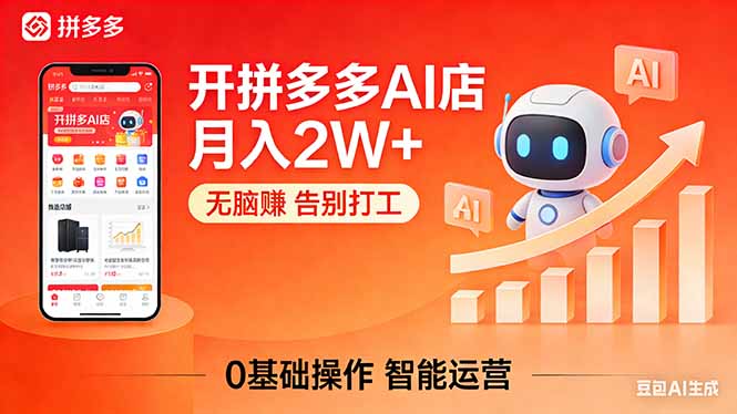 （17947期）开一家拼多多AI店，月入2W+，无脑赚，告别打工，附SOP手册-知享资源网