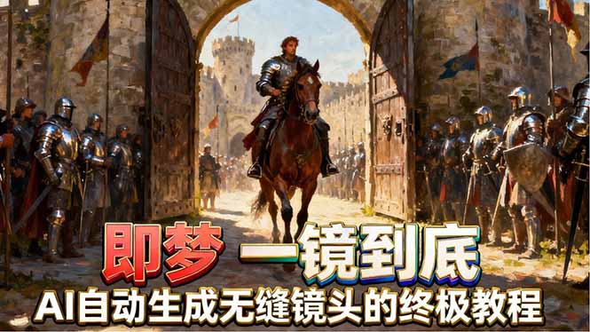 （18241期）即梦AI一镜到底终极教程，智能补帧+运镜技巧，AI自动生成无缝丝滑长镜头高效出片-知享资源网