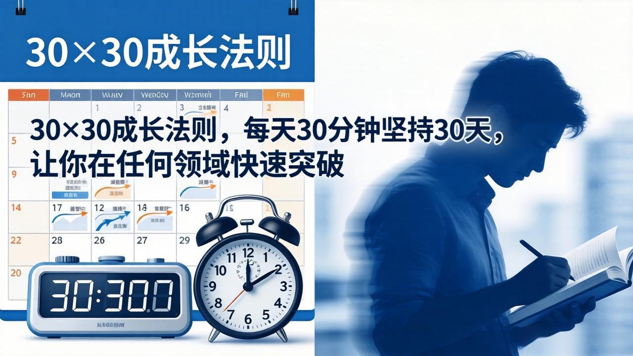 （18057期）付费文章：30×30成长法则，每天30分钟坚持30天，让你在任何领域快速突破-知享资源网