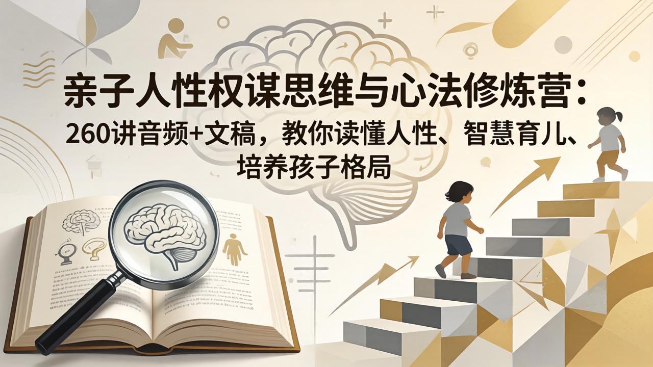 （18076期）亲子人性权谋思维与心法修炼营：260讲音频+文稿，教你读懂人性、智慧育儿、培养孩子格局-知享资源网