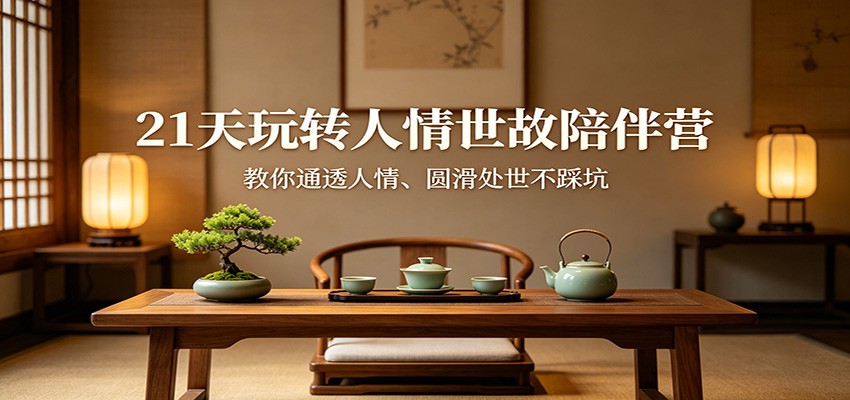 21天玩转人情世故陪伴营：教你通透人情、圆滑处世不踩坑-知享资源网