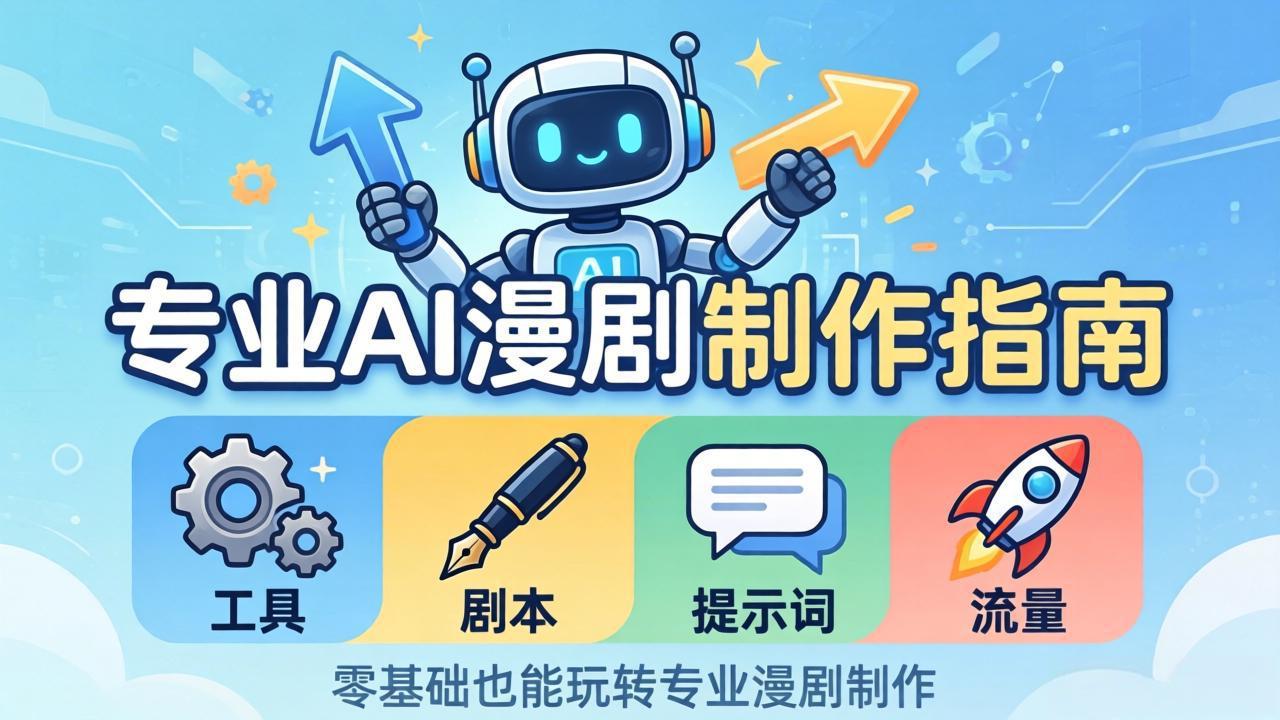 （18190期）专业AI漫剧制作指南：工具+剧本+提示词+流量全流程，零基础也能玩转专业漫剧制作-知享资源网