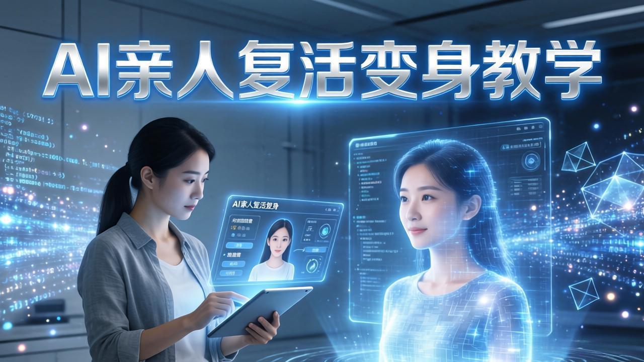 （17940期）AI亲人复活变身教学，最近超级火爆的项目，涨粉超级快，私域引流代做服务，收徒等-知享资源网