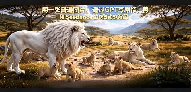 用一张普通图片，通过GPT写剧情，再用Seedance 2.0做动态演绎，居然能生成迪士尼风格搞笑动画-知享资源网
