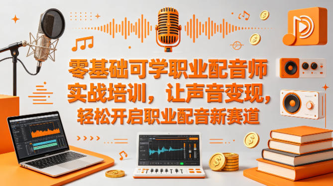 零基础可学职业配音师实战培训，让声音变现，轻松开启职业配音新赛道-知享资源网