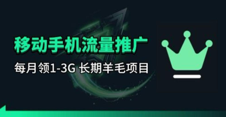 手机流量领取推广_每月一轮，刚需类的长期项目-知享资源网