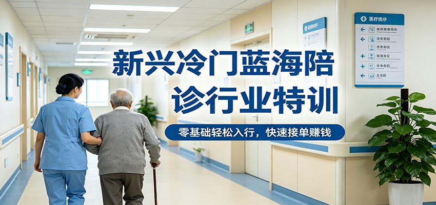 新兴冷门蓝海陪诊行业特训，零基础轻松入行，快速接单赚钱-知享资源网