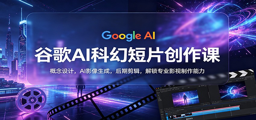 谷歌AI科幻短片创作课：概念设计，AI影像生成，后期剪辑，解锁专业影视制作能力-知享资源网