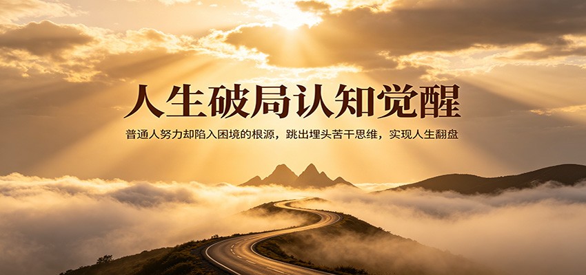 人生破局认知觉醒，普通人努力却陷入困境的根源，跳出埋头苦干思维，实现人生翻盘-知享资源网