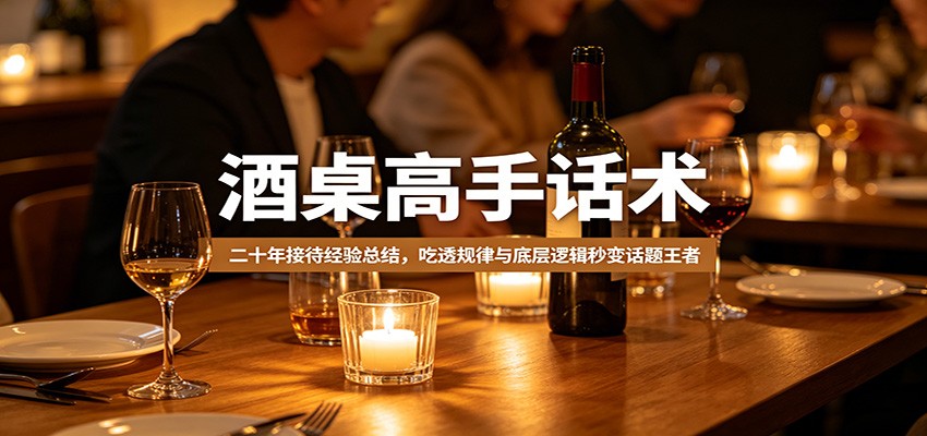 酒桌高手话术：二十年接待经验总结，吃透规律与底层逻辑秒变话题王者-知享资源网