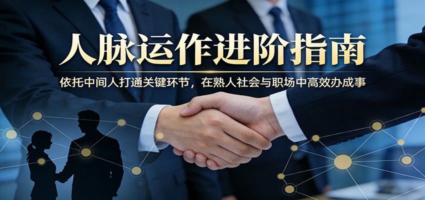 付费文章：人脉运作进阶指南，依托中间人打通关键环节，在熟人社会与职场中高效办成事-知享资源网