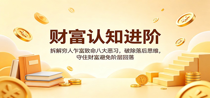 财富认知进阶：拆解穷人乍富致命八大恶习，破除落后思维，守住财富避免阶层回落-知享资源网