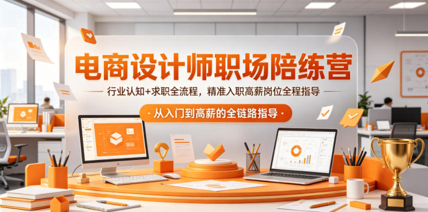电商设计师职场陪练营，行业认知+求职全流程，精准入职高薪岗位全程指导-知享资源网