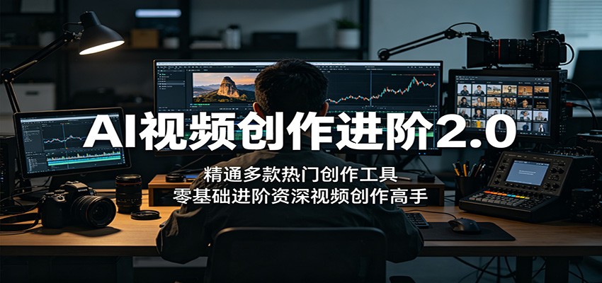AI视频创作进阶2.0：精通多款热门创作工具，零基础进阶资深视频创作高手-知享资源网