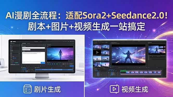 （18400期）AI漫剧全流程：适配Sora2+Seedance2.0！剧本+图片+视频生成一站搞定-知享资源网