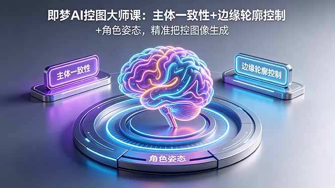 （18619期）即梦AI控图大师课：主体一致性+边缘轮廓控制+角色姿态，精准把控图像生成-知享资源网