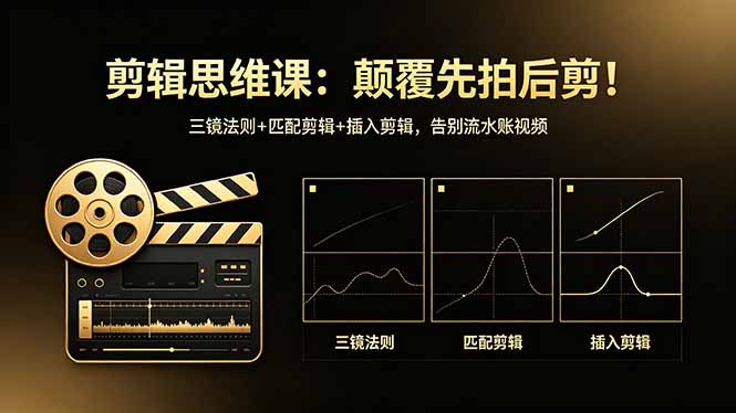 （18285期）剪辑思维课：颠覆先拍后剪！三镜法则+匹配剪辑+插入剪辑，告别流水账视频-知享资源网