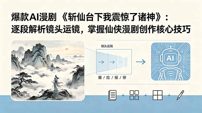 （18620期）爆款AI漫剧《斩仙台下我震惊了诸神》：逐段解析镜头运镜，掌握仙侠漫剧创作核心技巧-知享资源网