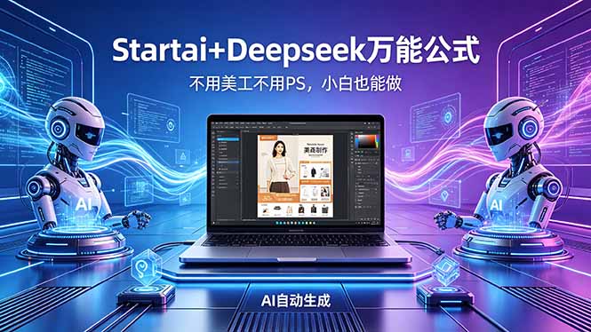 （18341期）AI自动做电商详情页：Startai+Deepseek万能公式，不用美工不用PS，小白也能做-知享资源网