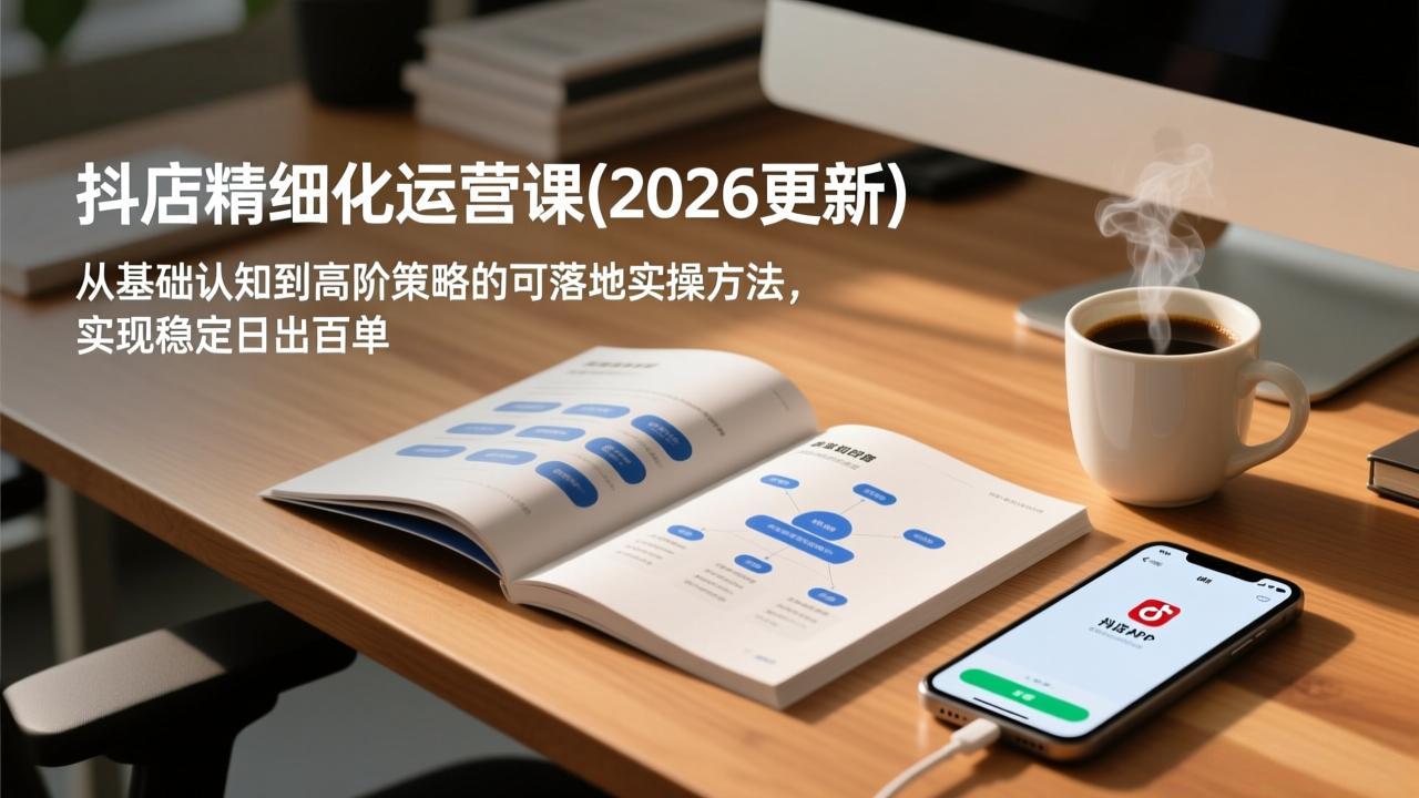 （18421期）抖店精细化运营课(更新5月)，从基础认知到高阶策略的可落地实操方法，实现稳定日出百单-知享资源网