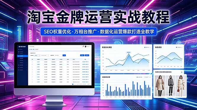（18507期）2026 淘宝金牌运营实战教程，SEO权重优化万相台推广，数据化运营爆款打造全教学-知享资源网