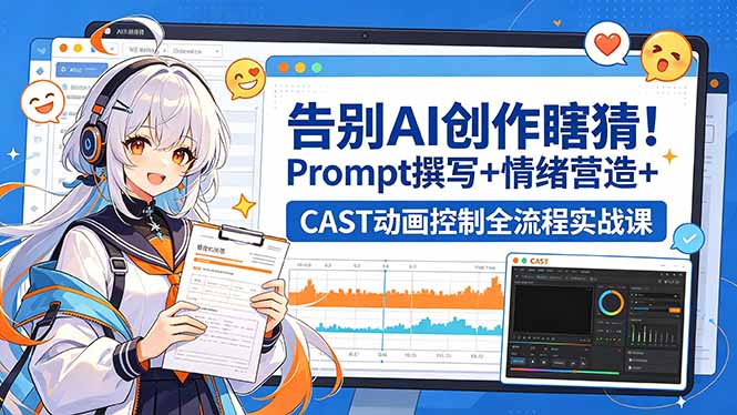 （18473期）告别AI创作瞎猜！Prompt撰写+情绪营造+CAST动画控制全流程实战课-知享资源网