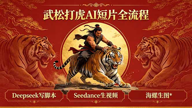 （18370期）武松打虎AI短片全流程：Deepseek写脚本+Seedance生视频+海螺生图-知享资源网
