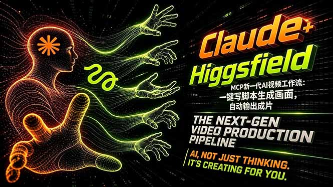 （18345期）Claude+Higgsfield MCP新一代AI视频工作流：一键写脚本生成画面，自动输出成片-知享资源网