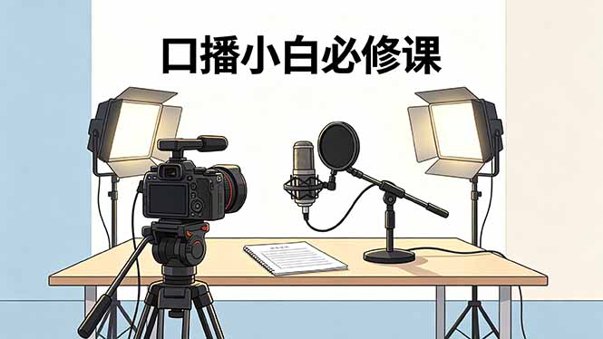 （18428期）口播小白必修课：录像收音灯光设备+脚本撰写，搭专业级录制场景-知享资源网