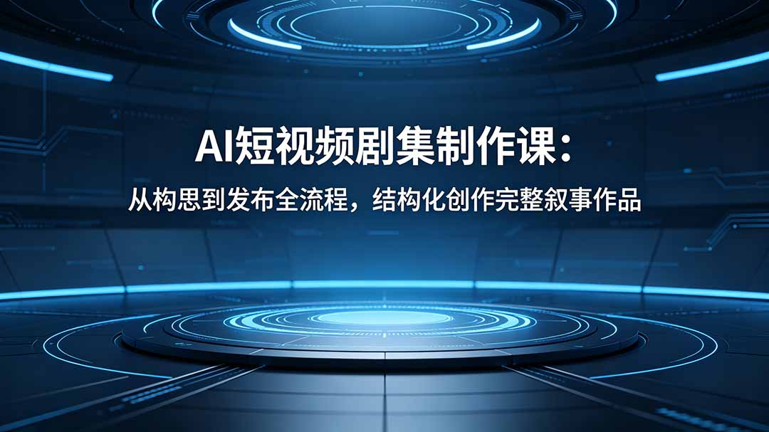 （18414期）AI短视频剧集制作课：从构思到发布全流程，结构化创作完整叙事作品-知享资源网